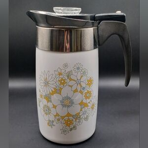 Vintage Electric Corning Ware Percolator Featuring the "Floral Bouquet"  Tested